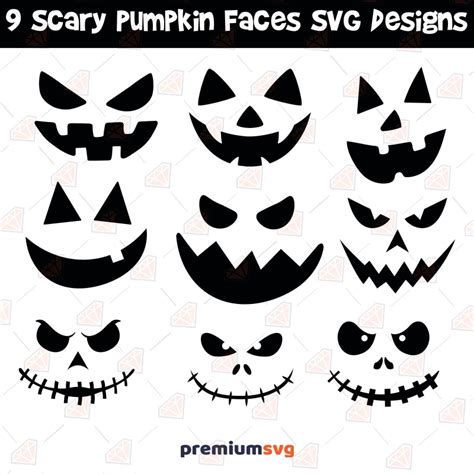 Scary Pumpkin Face SVG Bundle Bundle Jack O Lantern Faces SVG PremiumSVG