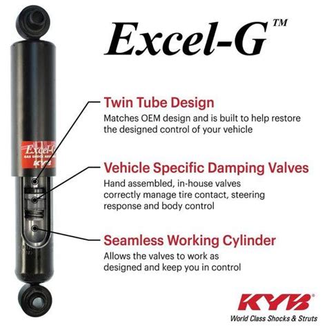KYB 334464 Excel-G Gas Shocks and Struts – Front Right - Loyal Parts