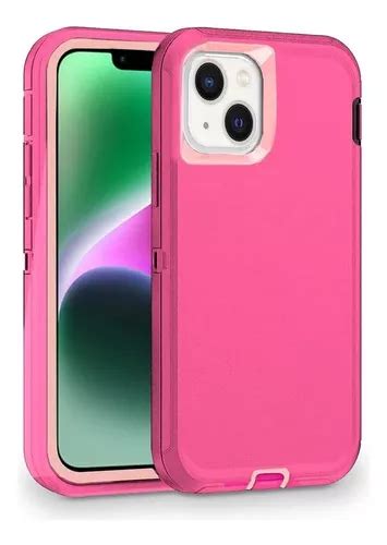 Funda Para iPhone Protección Militar Tres Piezas Antishock Color Rosa