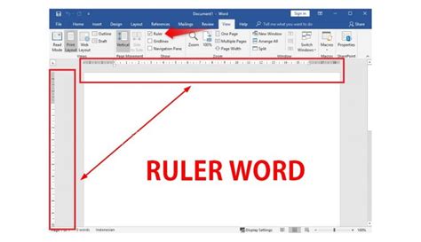 Cara Menampilkan Ruler di Word Vertikal/Horizontal