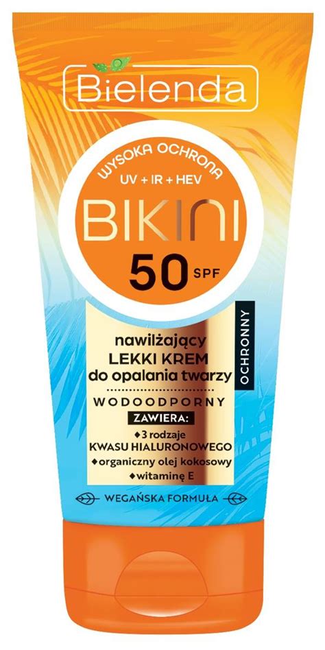 Bielenda Bikini Lekki Krem Do Opalania Twarzy SPF50 50ml Sklep Cocolita