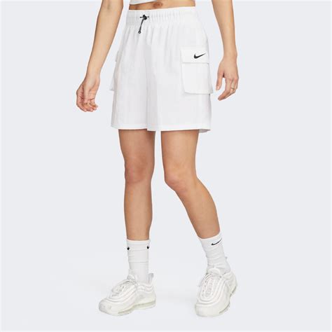 Шорты Nike W NSW ESSNTL WVN HR SHORT | Цвет: белый | купить в интернет ...