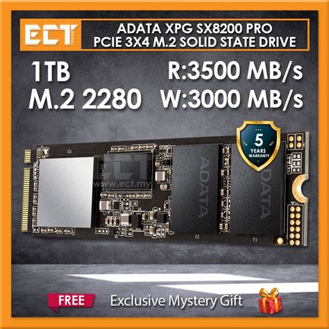 ADATA XPG SX8200PRO 256GB,512GB,1TB,2TB PCIe Gen3x4 M.2 Solid State Drive