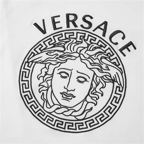 Versace Embroidered Medusa Tee White And Black End Us