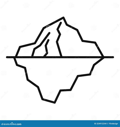 Iceberg Floating with Hidden Danger Lurking Below the Waterline Stock