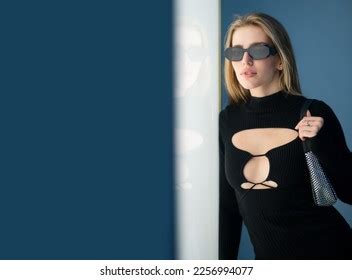 Fashion Model Long Blonde Hair Posing Stock Photo Shutterstock