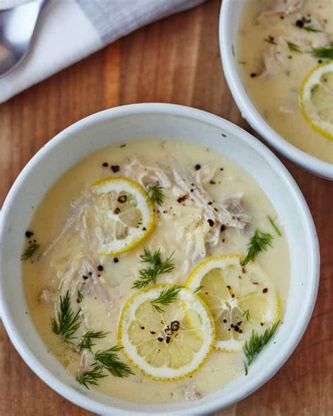 Greek Egg And Lemon Soup Recipe With Shredded Chicken The Kitchn