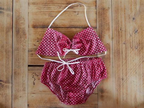 Soviet Vintage Style Bikini Red Polka Dot Bikini Soviet Etsy