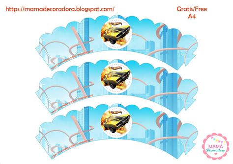 Mamá Decoradora Kit imprimible de Hot Wheels
