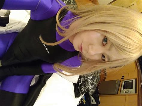 A Cross Dressing Boy Masturbated In A Competitive Swimsuit Over Purple Full Body Tights Gay