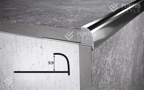 Алюминиевая раскладка под плитку ПО-10 мм купить в Москве | plintus-style