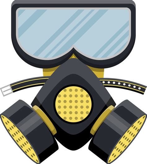Modern gas mask respirator 35857443 PNG