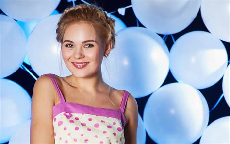Blonde Women Women Outdoors Smiling Talia Cherry P Hd Wallpaper