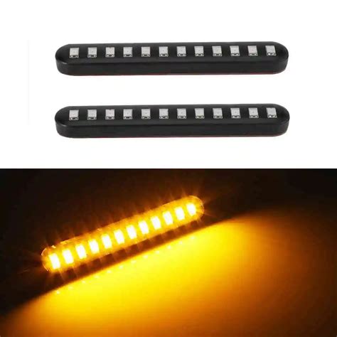 Universal Pcs Sequential Water Flowing Led Mini Strips Motorcycle