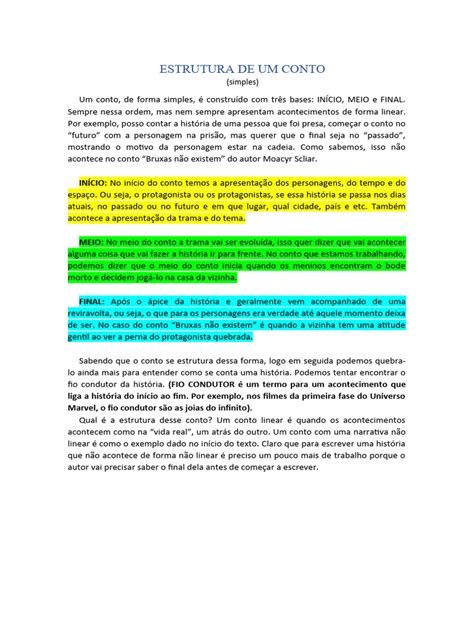 Estrutura De Um Conto - Estrutura de Um Conto | PDF