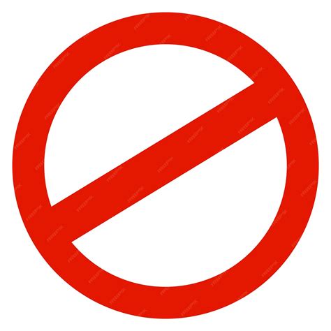 Signo Prohibido Detener Y Prohibir El Símbolo Del Círculo Rojo Vector