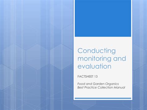 Conducting Monitoring And Evaluation Presentation
