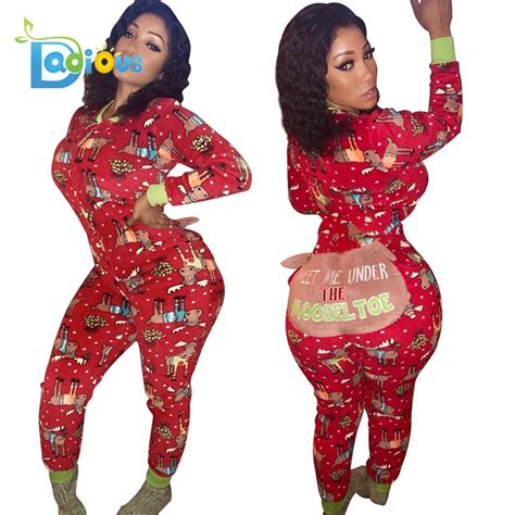 Hot Selling Sexy Zip Bodysuit Adult Baby Christmas Onesie Women One Piece Pajamas Romper Buy