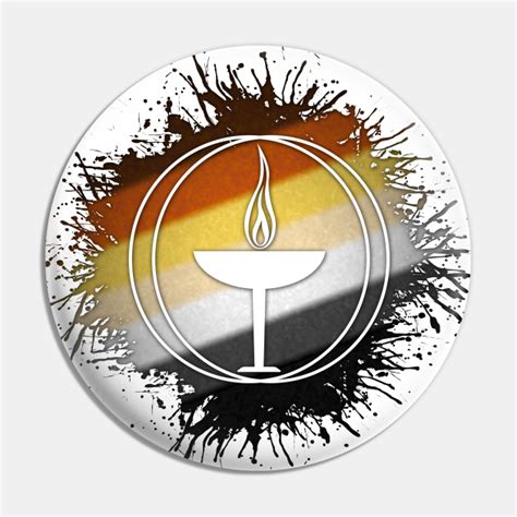 Paint Splatter Gay Bear Pride Flag Unitarian Universalism Symbol Unitarian Universalism Pin