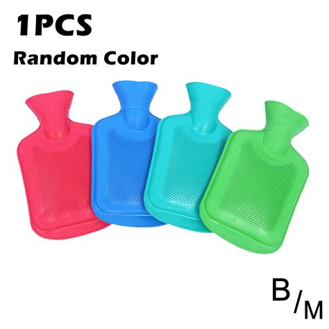 Rubber Hot Water Bag Bottle 500ML 1000ML 1750ML Capacity Pain Relief Menstrual Cramps