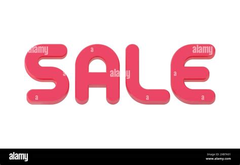 3d Illustration Sale Word Banner On White Background Volumetric