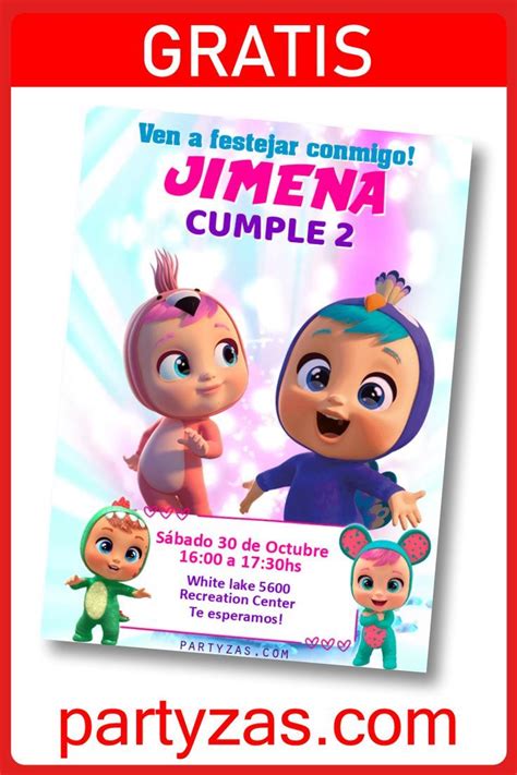 Invitación Bebés Llorones Digital GRATIS Crea tu invitación de