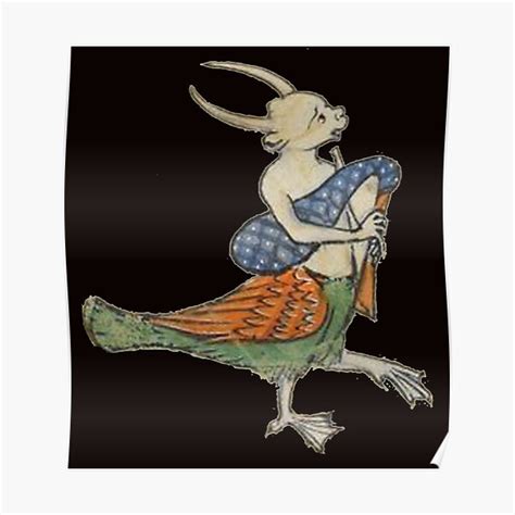 Medieval Creature With Bagpipes Meme Poster For Sale By Vintagemaniac