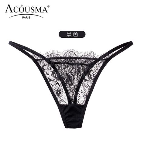 Sıcak Kadınlar Için Dantel Siyah Tanga Acousma Seksi Külot g Dize Lingerie Kadın İç Çamaşırı