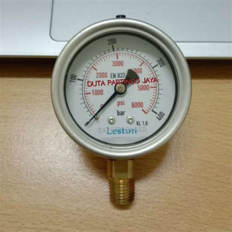 Promo Pressure Presure Gauge Raket 4 Inchi 400 Bar Safety Glass Diskon