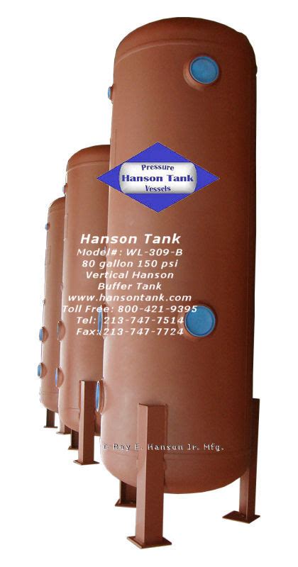 ASME Pressure Vessels ASME Hot Water Buffer Tanks WL B Hanson Tank