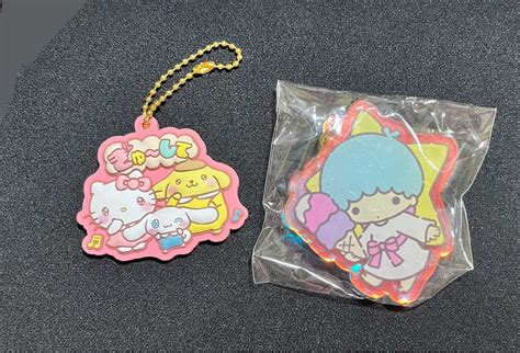 2for10 Sanrio Gummy Gummi Rubber Keychain Holographic Acrylic Hello