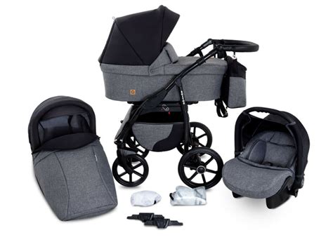 3 In 1 Baby Pram Boston Stroller Trio Travel System With Car Seat In