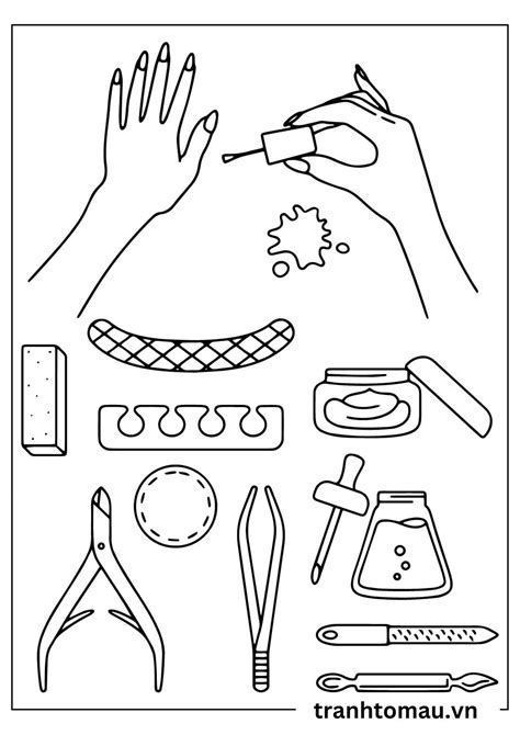Download Tranh Tô Màu Nails Tranhtomauvn