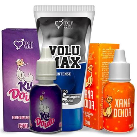 Sex Shop Kit Sexual Casal Lubrificantes Intimos Sexy Protudos Er Ticos Vkx Top Gel