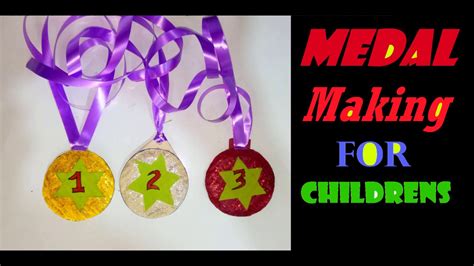 How To Make Medal With Cardboard For Kids Youtube