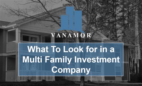 vanamor multi family real estate investments