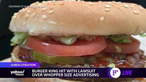 Burger King Faces Advertising Lawsuit Over Whopper Burger Size The