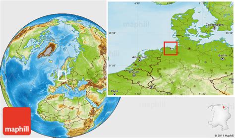 Physical Location Map Of Wilhelmshaven