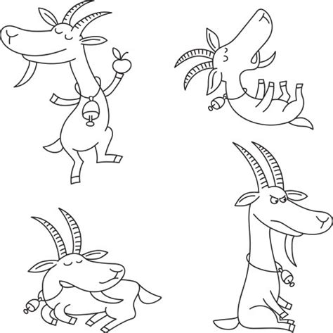 Cartoon Funny Goat Presenting Royalty Free Vector Image