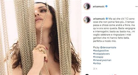 Arisa Nuda Su Instagram La Foto Hot I Miei Genitori Mi Hanno Fatto