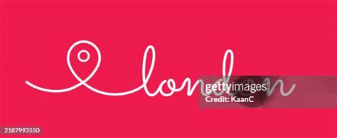 London City Name Vector Abstract Lettering Map Pin Icon And City Name