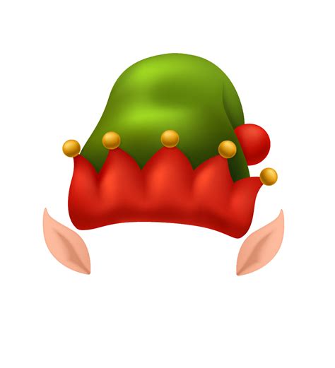 Новогодняя шапка эльфа ПНГ на Прозрачном Фоне • Скачать PNG Новогодняя ...