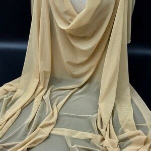 Dark Nude Stretch Mesh Mesh Fabric Nude Mesh Material Sheer Fabric Nude Sheer Fabric Dark