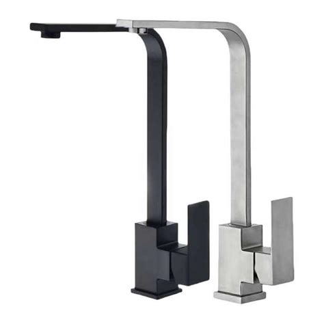 Modern Stainless Steel Single Handle Deck Mounted Kitchen Faucet Pull Spray Tap Hot Cold Water