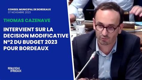 Thomas Cazenave Intervient Sur La Décision Modificative N°2 Du Budget