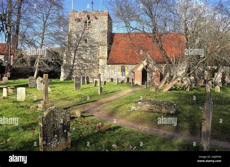 St Mary The Virgin Church At Turville Village In Buckinghamshire Viewed