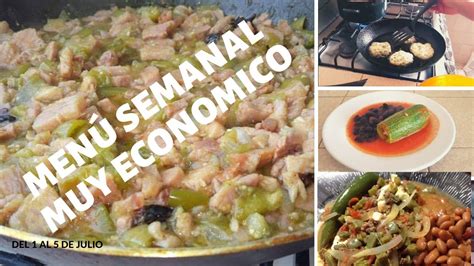 menú semanal con 500 pesos más barato imposible nueva temporada YouTube