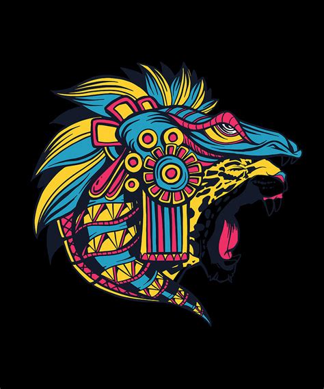 Jaguar Aztec Art Mexican Art Digital Art by Norman W