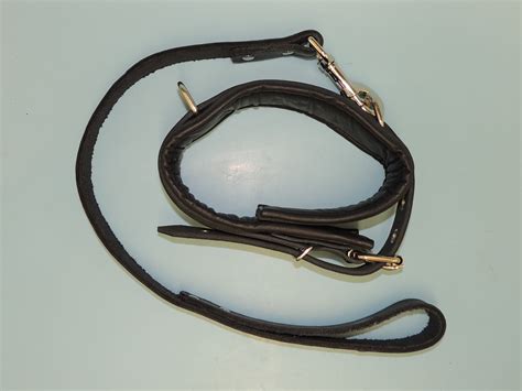 Padded Leather Collar And Leash Set Sinners Uk