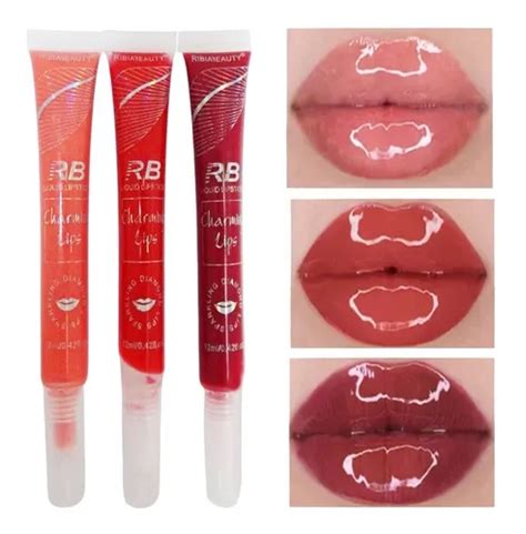 Set De 3 Gloss Brillos Labiales Colores Nude Rosado Y Salmon